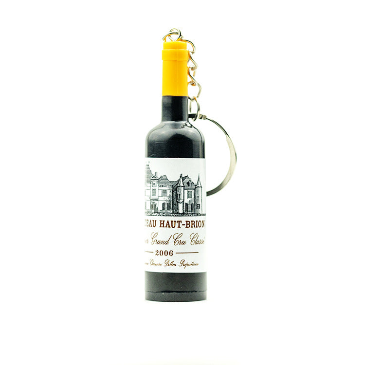 Wholesale Resin Simulation Mini Wine Bottle Beverage Bottle Keychain
